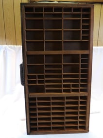 Vintage antique printer's tray/letterpress/typesetter's tray