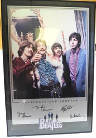 Yesterday and Forever BEATLES framed poster, 24" x 36"