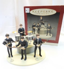 BEATLES Hallmark Ornament with band on stage in box