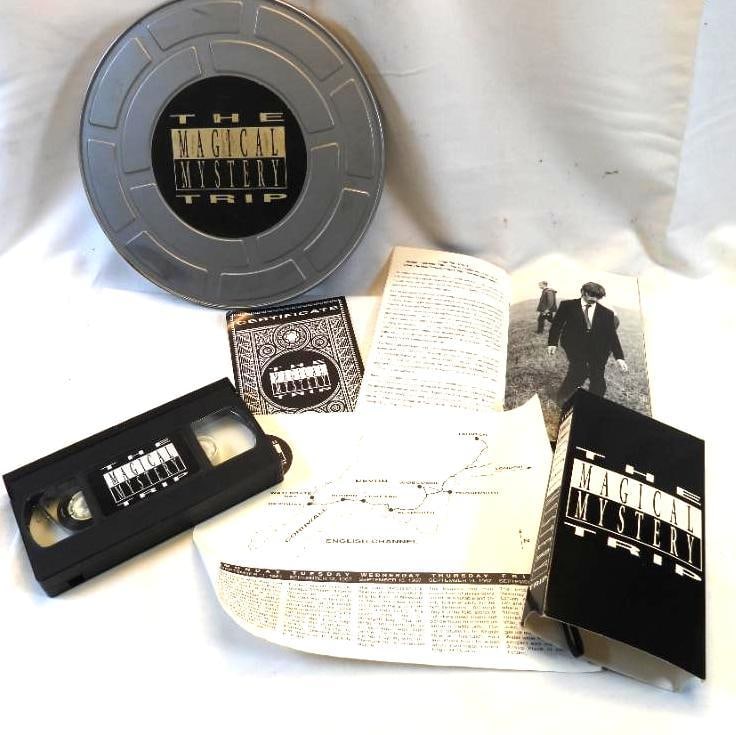 The MAGICAL MYSTERY TRIP film reel case featuring video footage (1 of 6)