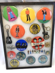 Collection of vintage BEATLES memorabilia in case