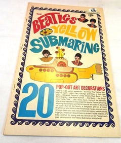 The BEATLES YELLOW SUBMARINE 20 Pop-Out Art Decorations book