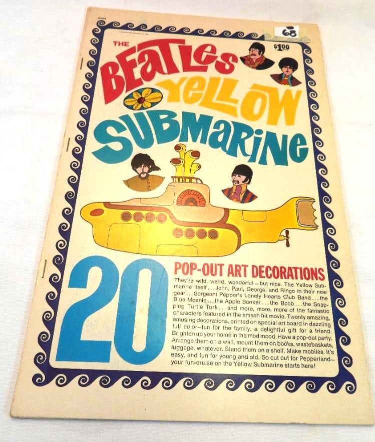The BEATLES YELLOW SUBMARINE 20 Pop-Out Art Decorations book (1 of 11)