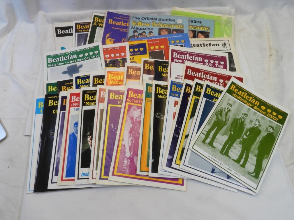 LOT OF 38 BEATLE Fan Publications including Beatlfan and Yellow Submarine Magazine (1 of 5)