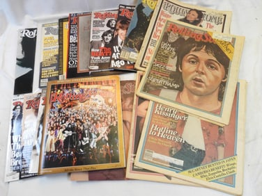 LOT OF 17 ROLLING STONE magazines featuring BEATLES and more