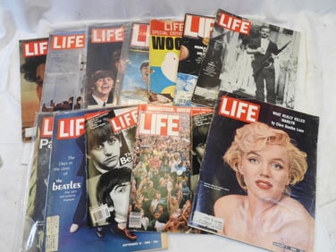 LOT OF 13 LIFE Magazines featuring BEATLES and more