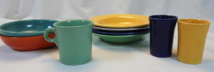 LOT of 9 FIESTA WARE including bowls and cups
