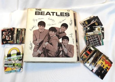 Large lot of BEATLES Collector Cards including binder