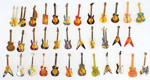 LOT OF 34 Stockholm Hard Rock Café pins including 60th Birthday