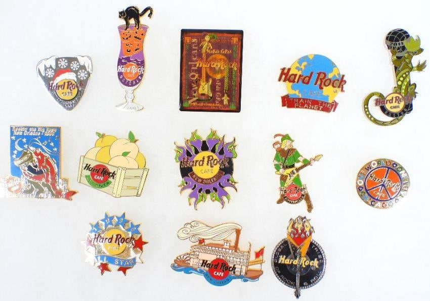 LOT OF 13 Hard Rock Café pins including October and Rocking the Big Easy: LOT OF 13 Hard Rock Café pins including October and Rocking the Big Easy, see photos for locations