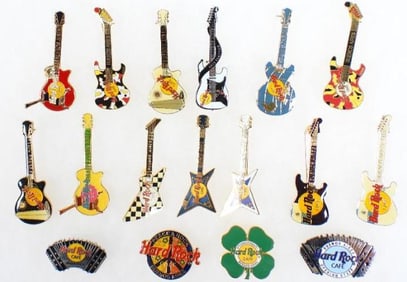 LOT OF 16 Buenos Aires Hard Rock Café pins including Eric Clapton pin