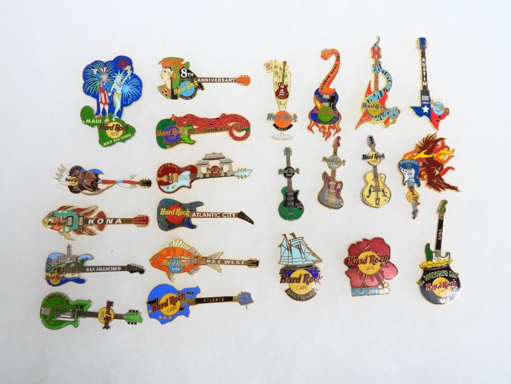 LOT OF 22 Hard Rock Café pins including Knoa, Maui, Atlanta and more: LOT OF 22 Hard Rock Café pins including Knoa, Maui, Atlanta and more (see photos for designs)