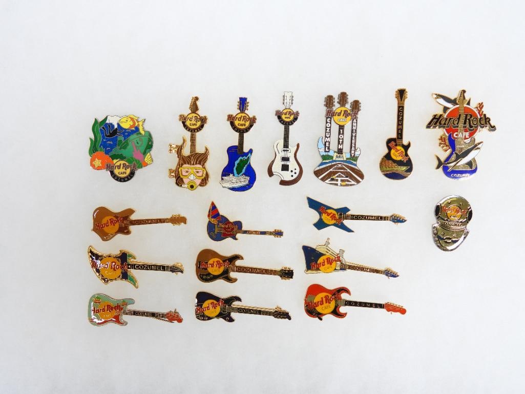LOT OF 17 Cozumel Hard Rock Café pins including Staff pin: LOT OF 17 Cozumel Hard Rock Café pins including Staff pin