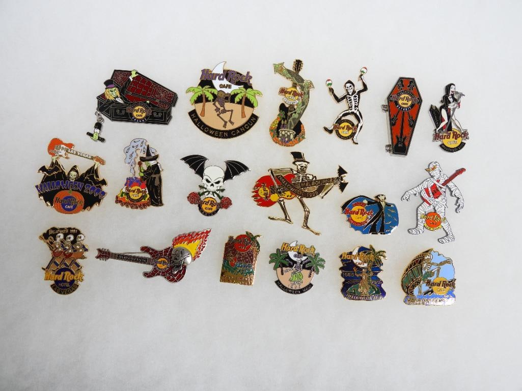 LOT OF 18 Halloween Hard Rock Café pins: LOT OF 18 Halloween Hard Rock Café pins. See photos for designs