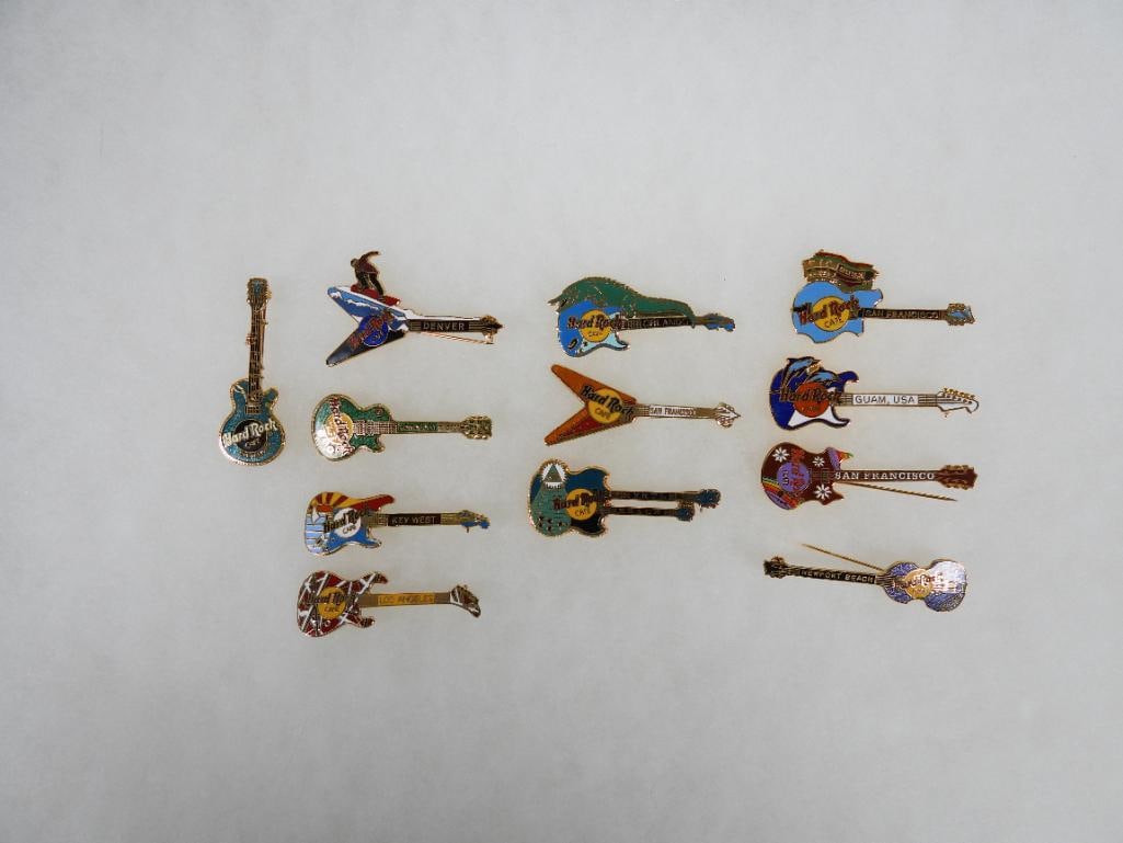 LOT OF 12 Hard Rock Café pins including Guam and Honolulu: LOT OF 12 Hard Rock Café pins including Guam, Honolulu, Key West, Denver, San Francisco and more (see photos for designs)