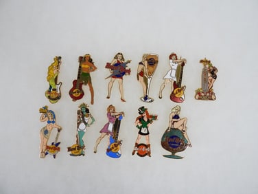 LOT OF 11 Hard Rock Café pins including 5th Anniversary Myrtle Beach