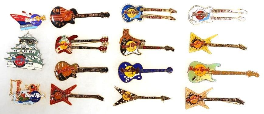 LOT OF 15 Hard Rock Café pins including Osaka and Kuala Lumpur: LOT OF 15 Hard Rock Café pins including Osaka and Kuala Lumpur (see photos for designs)