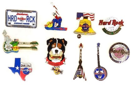 LOT OF 10 Hard Rock Café pins including September 11, 2001