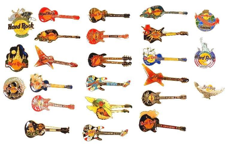LOT OF 24 Bangkok Hard Rock Café pins including anniversary pins: LOT OF 24 Bangkok Hard Rock Café pins including anniversary pins (see photos for designs)