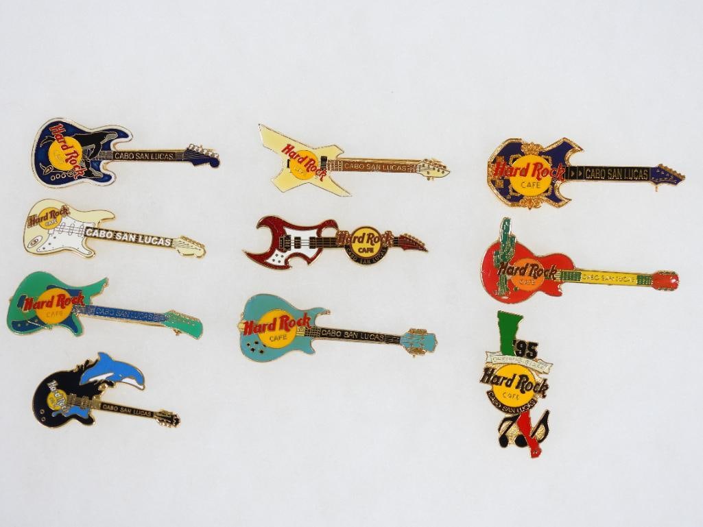LOT OF 10 Cabo San Lucas Hard Rock Café pins including opening staff pin: LOT OF 10 Cabo San Lucas Hard Rock Café pins including opening staff pin (see photos for designs)