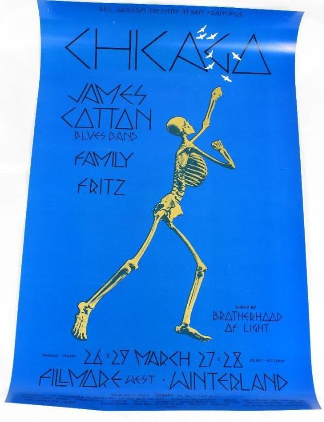 Chicago Vintage, James Cotton Band Family Fritz 14x22" poster: Chicago Vintage, James Cotton Band Family Fritz 14x22" poster, been rolled to store