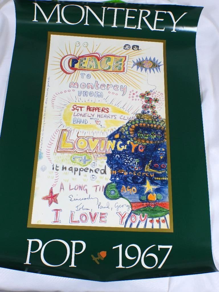 BEATLES Monterey Pop 1967 20"x30" Poster with certificate of authenticity (1 of 7)