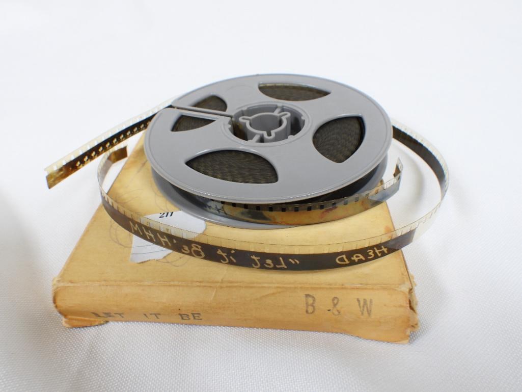 BEATLES Let It Be Film Reel: BEATLES Let It Be Film Reel, beginning of tape would need to be taped (sliced from rest of film)