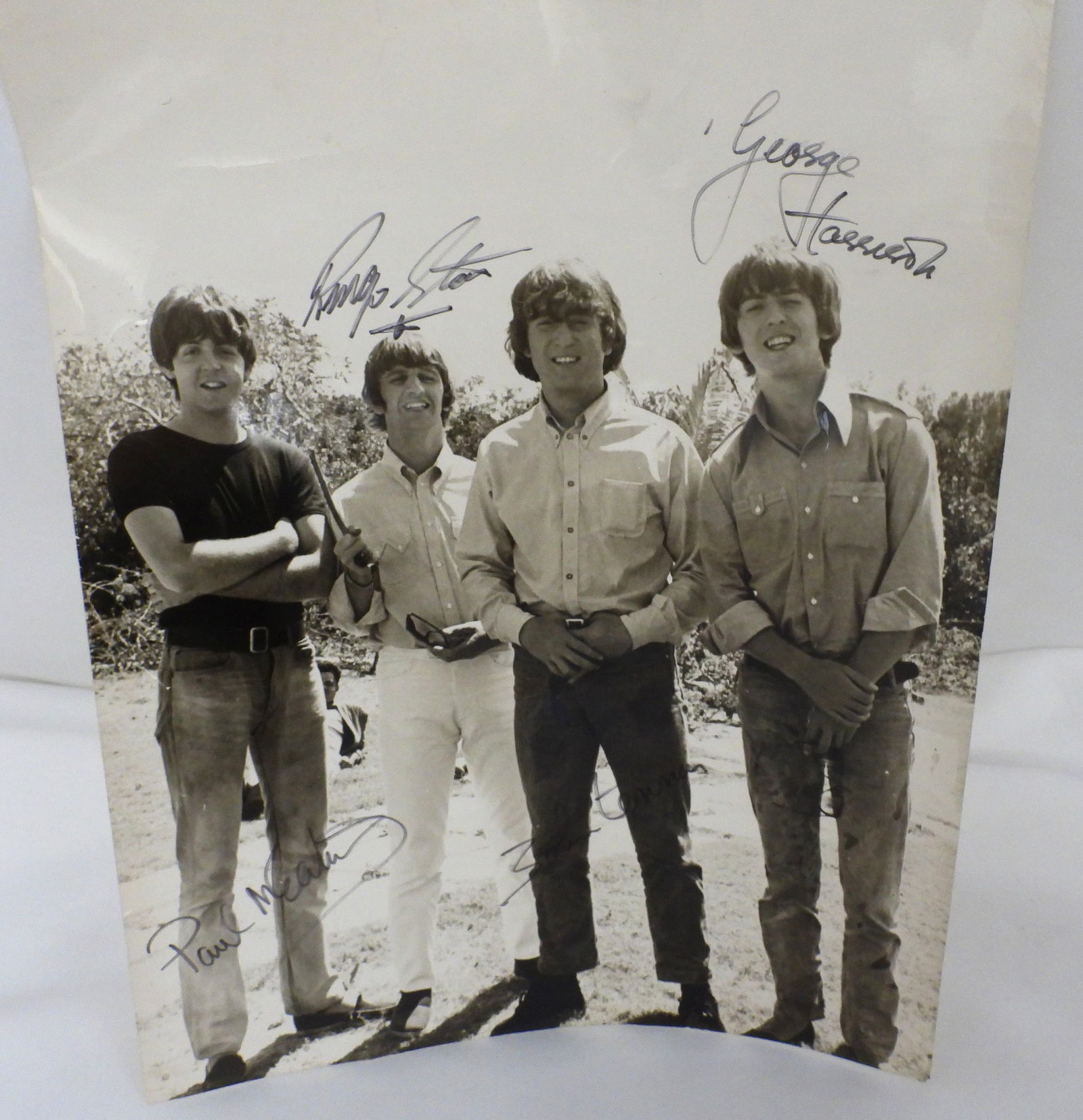 RARE Hand Signed Early Photograph of the Beatles 8" x 10" (1 of 6)