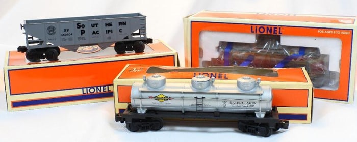 LOT OF 3 LIONEL 9" long trains in boxes