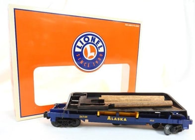 LIONEL Train:  Alaska Log Dump Car (6-26749) in box