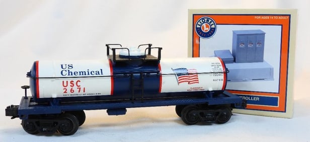 LIONEL 1531R controller in box and model train tank car