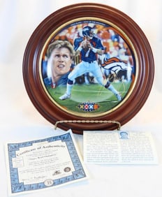 Framed John ELWAY: King of the Mountain Plate #12215C (Ltd Ed)
