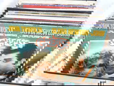 Huge LOT OF 50 LP Albums/sets including Grease, Annie, John Denver, etc.