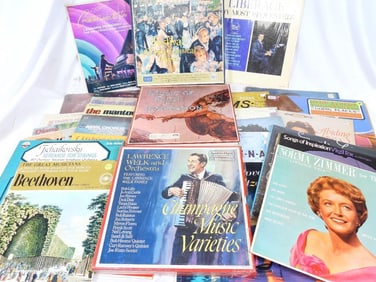Huge LOT OF 28 LP Albums/sets including Liberace and Lawrence Welk