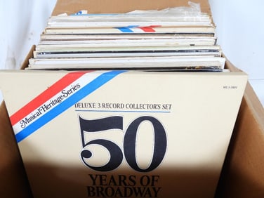Huge LOT OF 51 LP Albums including 50 Years of Broadway and American Movies