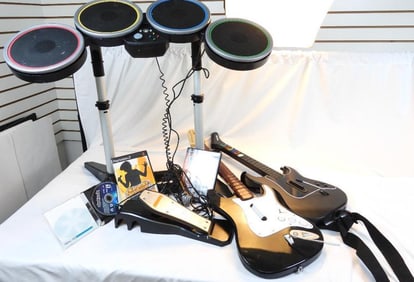 Rock Band set with Xbox, PlayStation Karaoke, Guitar Hero III