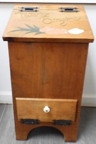 Wooden onion and potato bin