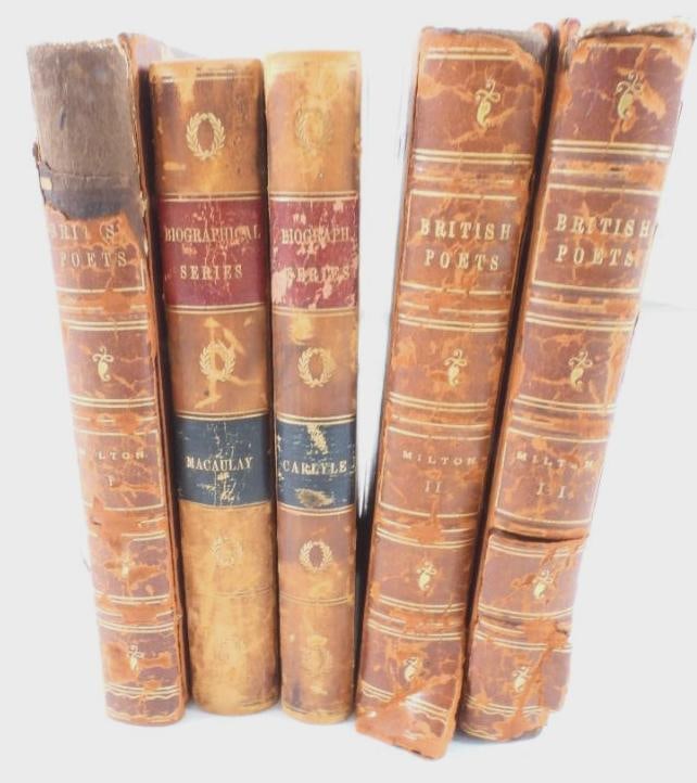 LOT OF 5 Vintage books including John Milton poetry (1 of 7)