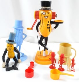 LOT OF 10 MR. PEANUT vintage figurals including Schoenhut wood doll from 1930