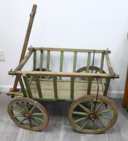 Antique wood goat pull wagon/cart