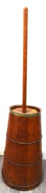 Primitive vintage wooden butter churn