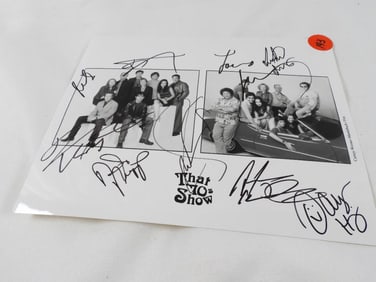 "That 70's Show" promotional photo with cast signatures