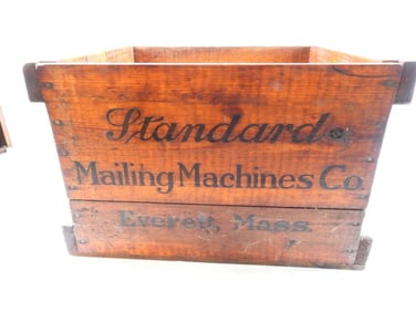 Vintage wooden shipping crate, likely from early 20th century