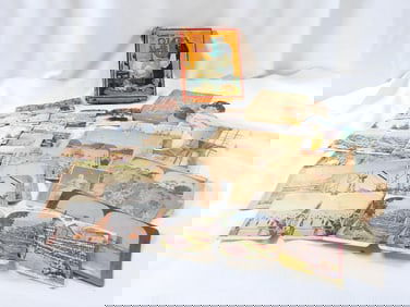 LOT OF vintage ephemera including Old Maid game, cards and photographs