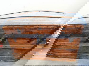 Antique dome wooden trunk