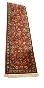 Vintage antique100% Wool Runner Burgundy red Persian design 3' x 5' approx