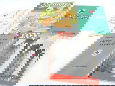 LOT OF 5 ephemera including 3 American Red Cross First Aid Books