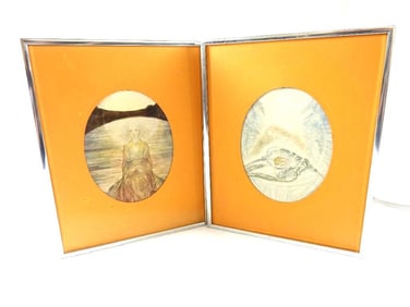 LOT OF 2 Sulamith Wulfing framed art including one titled "Reunion"