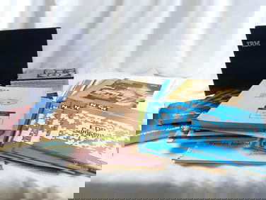 Huge lot of IBM computer manuals and NCR reference books