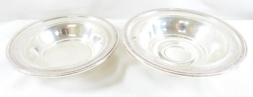 LOT OF 2 sterling silver bowls including Kenilworth, total 568.0 grams (1 of 6)